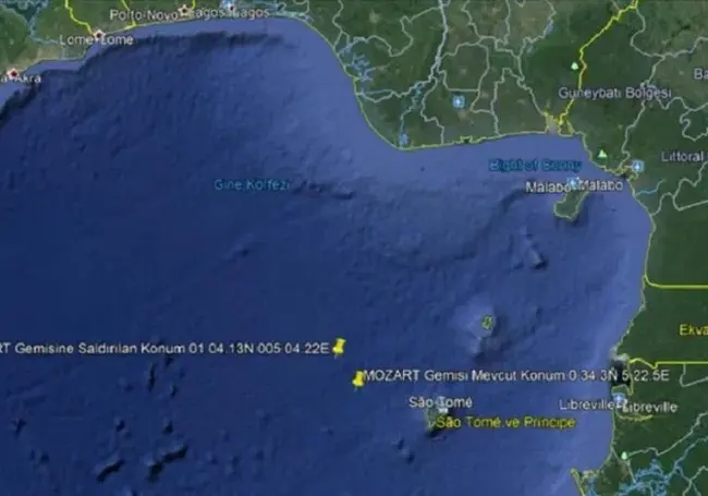 Пираты напали на турецкое судно в Гвинейском заливе и взяли в плен заложников