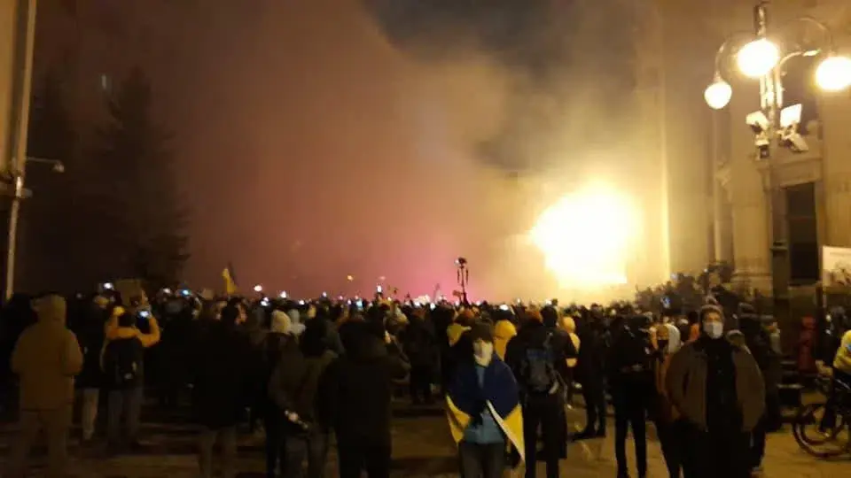 20 марта в Киеве прошел митинг в поддержку экс-главы одесской ячейки «Правого сектора» Сергея Стерненко.