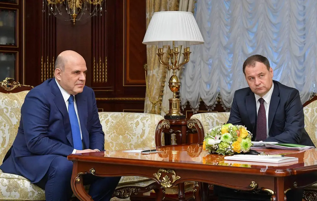 Премьер-министр РФ Михаил Мишустин и премьер-министр Беларуси Роман Головченко. Фото: ТАСС,