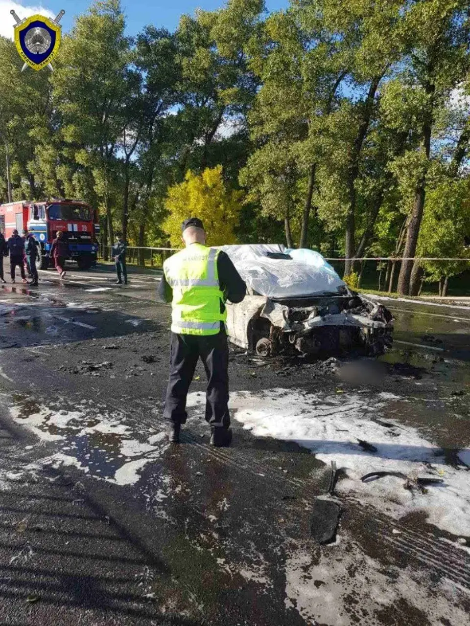 На столичной МКАД сгорел автомобиль с водителем и тремя пассажирами  (дополнено) | bobruisk.ru