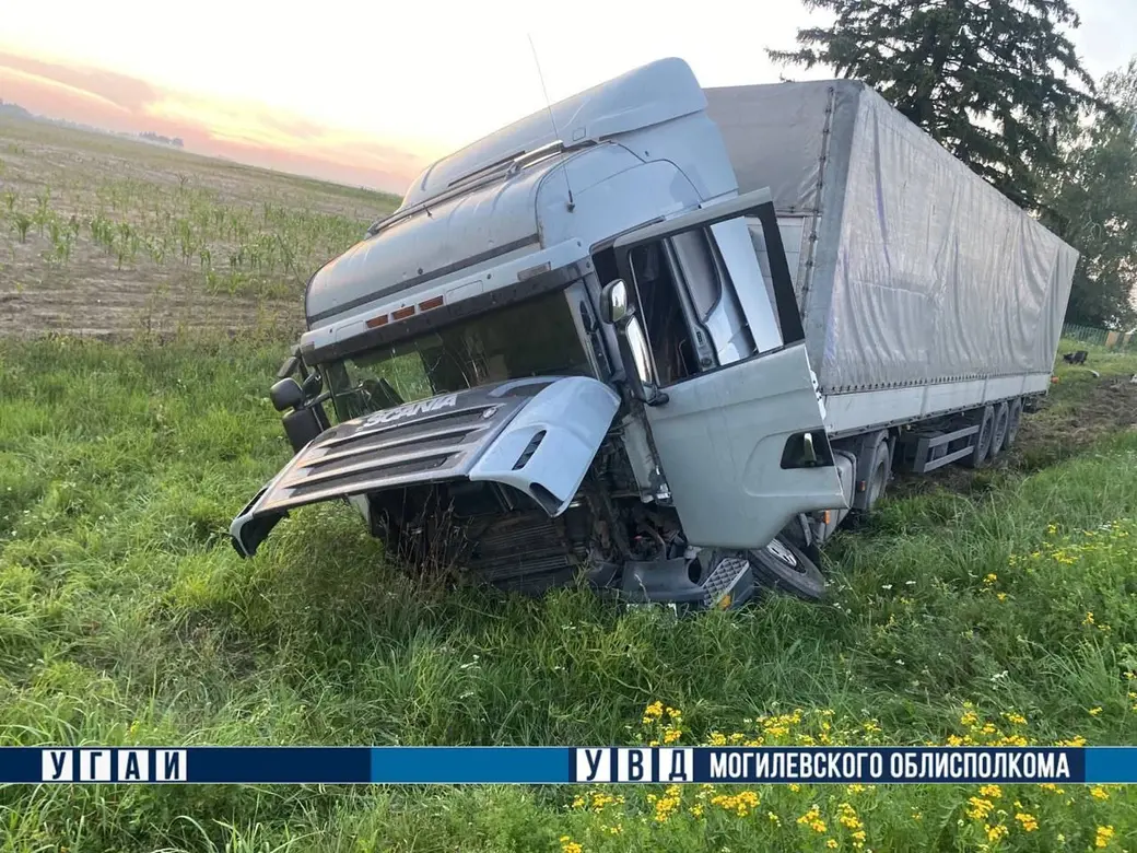 Уснул за рулем: в Шкловском районе фура съехала в кювет | bobruisk.ru