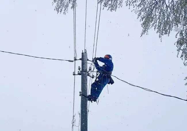 В Витебской области из-за снегопада зафиксированы отключения света