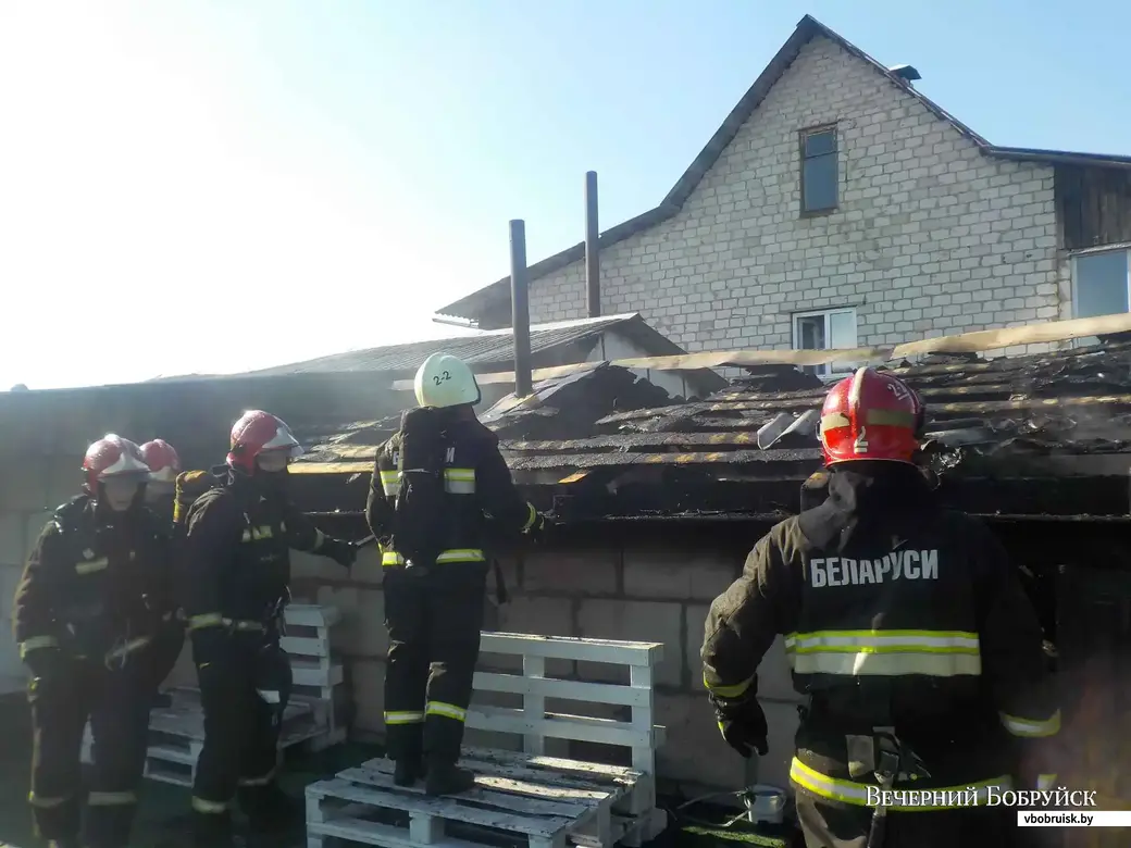 В Бобруйском районе хозяева защищали от огня свой дом | bobruisk.ru