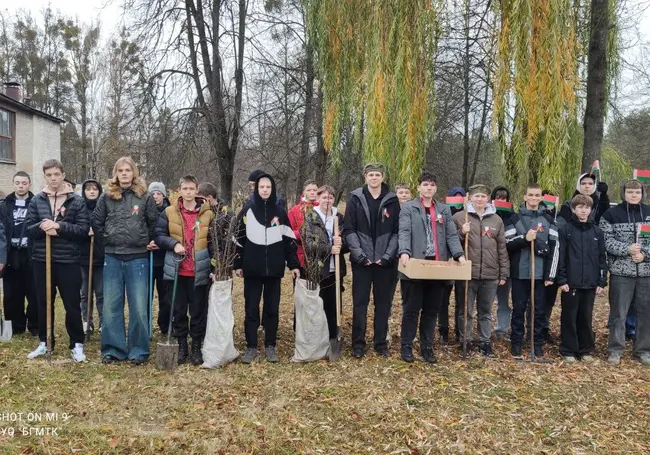 За яблоками – в колледж. В Бобруйске заложили фруктовый сад в необычном месте