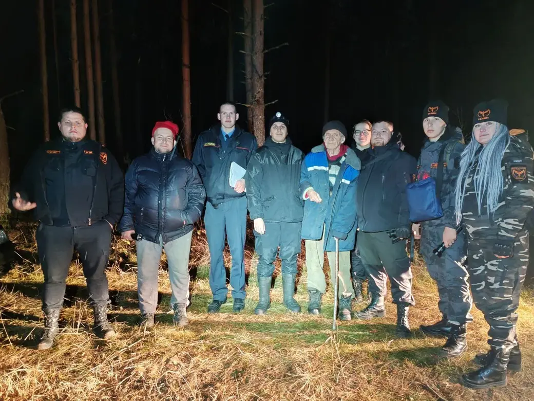 14.11.2024 г. Могилевский район. Пенсионер заблудился в лесу - через 6 часов его удалось найти.