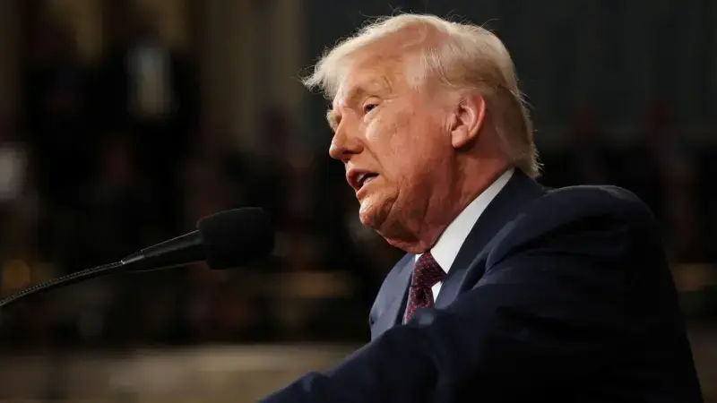 Первая речь Трампа в Конгрессе после возвращения в Белый дом. Фото: Reuters.