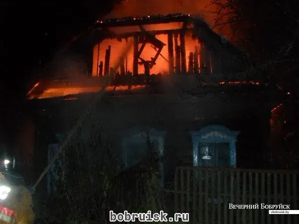 Пожар на улице Седова в Бобруйске.